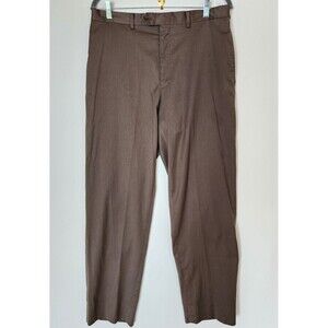 Ralph Lauren Mens 34/32 Dress Pants Brown Flat Front